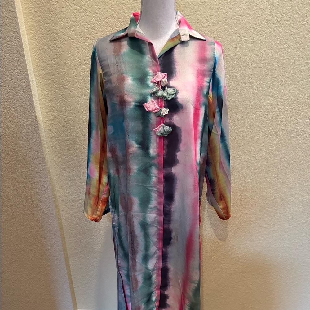 Multi colored Tye and dye Safina Safinaz Khameez  New with tags